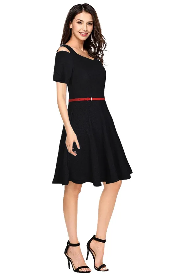 Black_Polyster_Western_Dress_For_Women