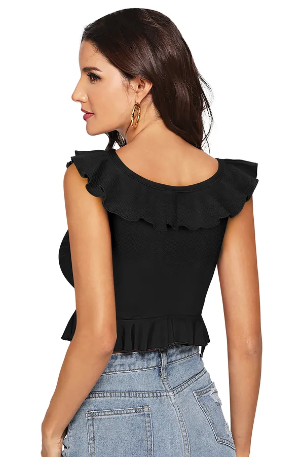 Black_Polyester_Blend_Stylish_Top_For_Women