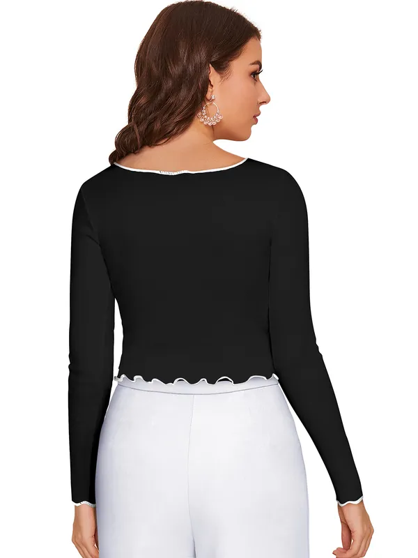 Black_Polyester_Blend_Stylish_Top_For_Women