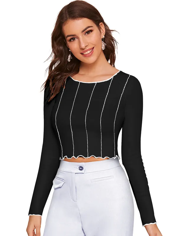 Black_Polyester_Blend_Stylish_Top_For_Women