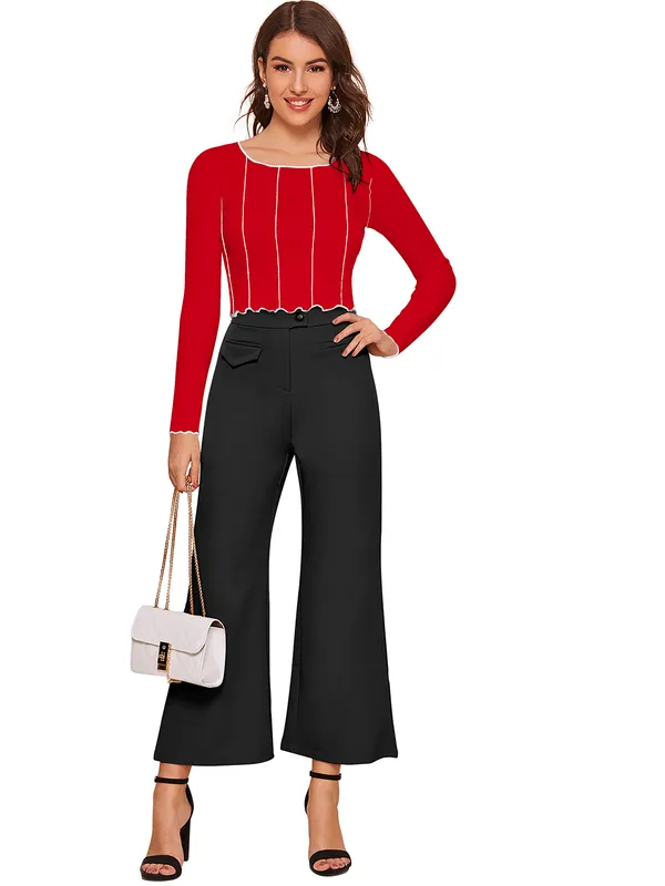 Red_Polyester_Blend_Stylish_Top_For_Women