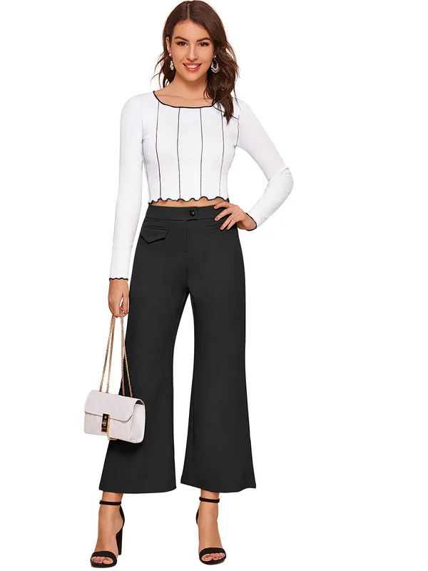 White_Polyester_Blend_Stylish_Top_For_Women