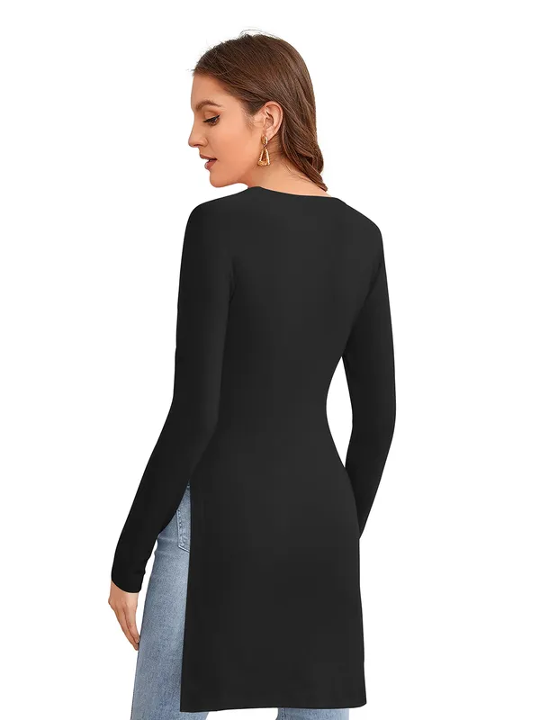 Black_Polyester_Blend_Stylish_Top_For_Women
