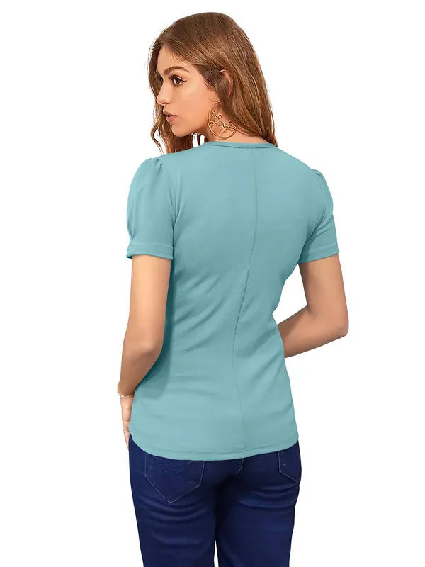 Light_Green_Polyester_Blend_Stylish_Top_For_Women