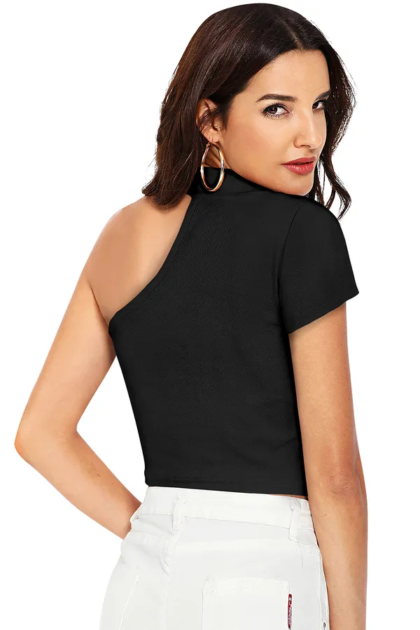 Black_Polyester_Blend_Stylish_Top_For_Women