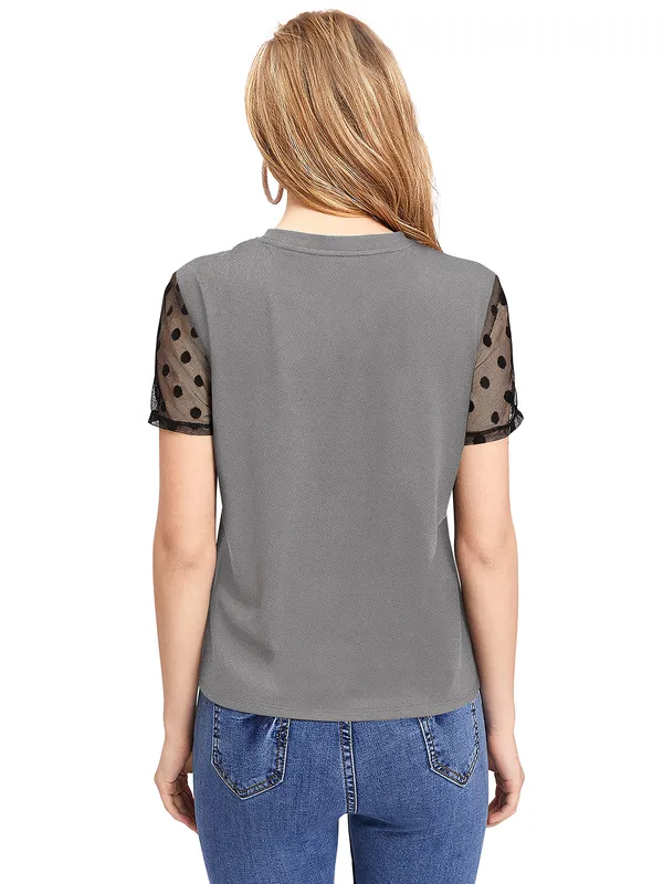 Grey_Polyester_Blend_Stylish_Top_For_Women