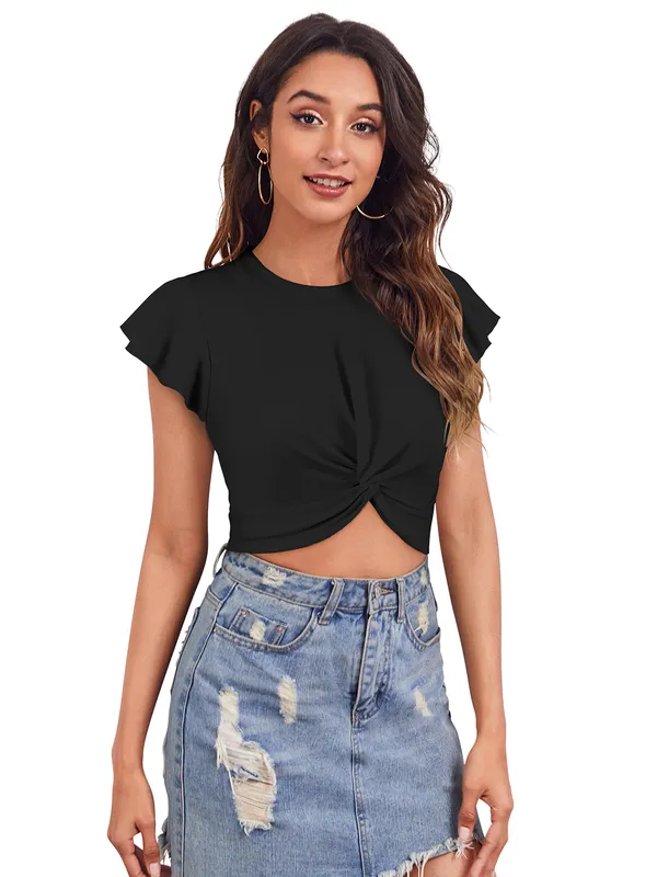 Black_Polyester_Blend_Stylish_Top_For_Women