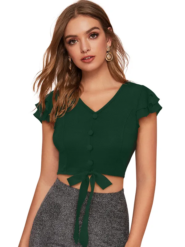 Green_Polyester_Blend_Stylish_Top_For_Women