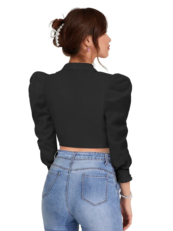 Black_Polyester_Blend_Stylish_Top_For_Women