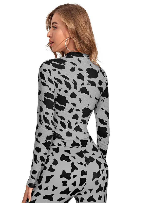 Grey_Polyester_Blend_Stylish_Top_For_Women