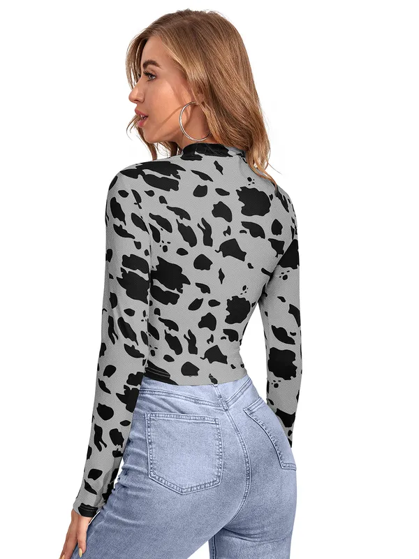 Grey_Polyester_Blend_Stylish_Top_For_Women