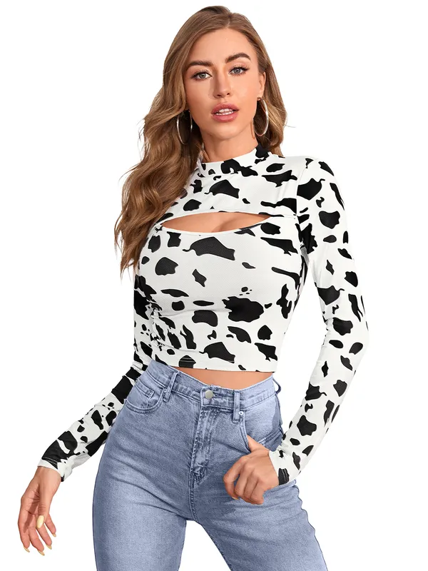 White_Polyester_Blend_Stylish_Top_For_Women