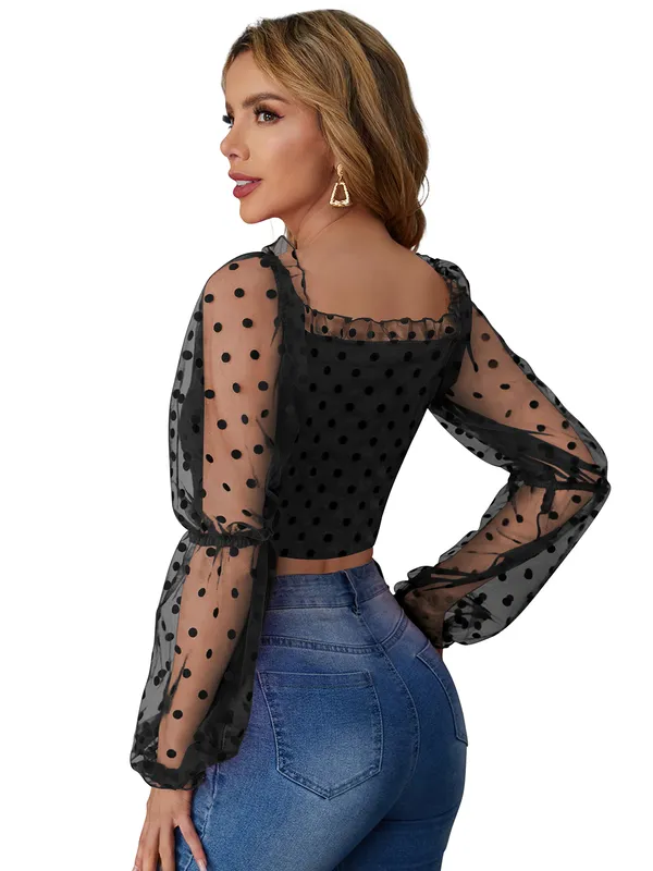 Black_Polyester_Blend_Stylish_Top_For_Women