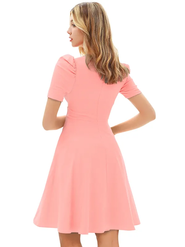 Peach_Knitting_And_Stretchable_Western_Dress_For_Women