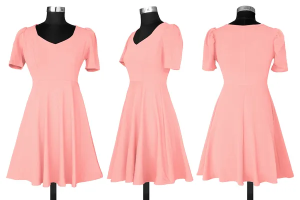 Peach_Knitting_And_Stretchable_Western_Dress_For_Women