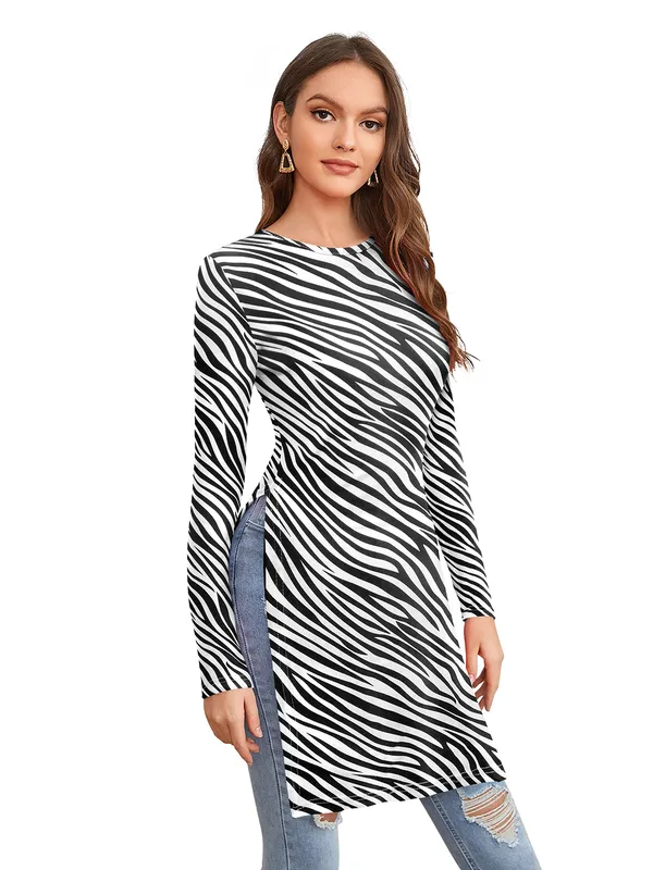White_Polyester_Blend_Stylish_Top_For_Women