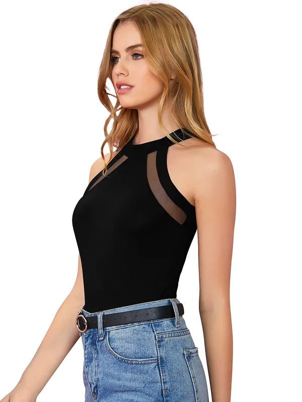 Black_Polyester_Blend_Stylish_Top_For_Women