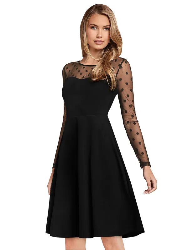 Black_Knitting_And_Stretchable_Western_Dress_For_Women