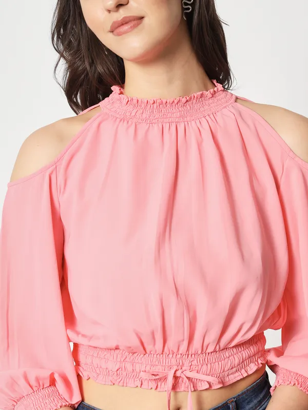 Zastraa_Cold-Shoulder_Blouson_Crop_Top