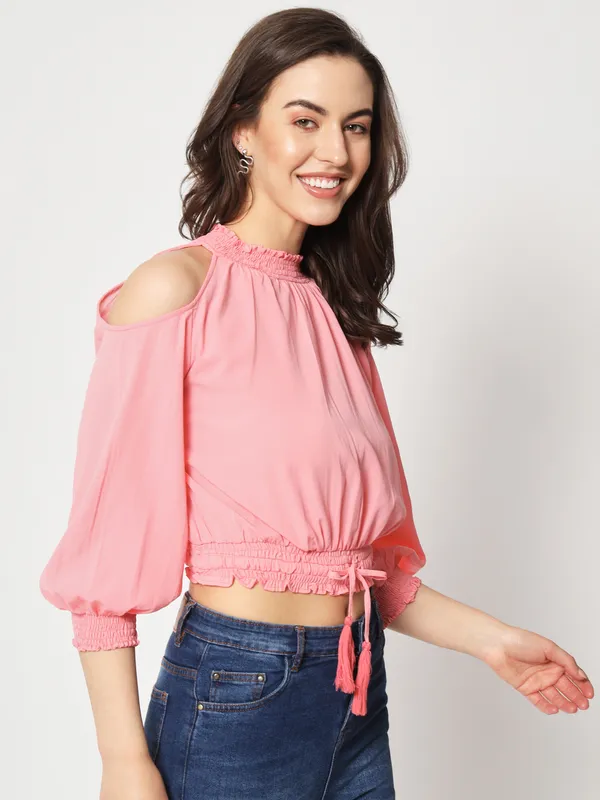 Zastraa_Cold-Shoulder_Blouson_Crop_Top