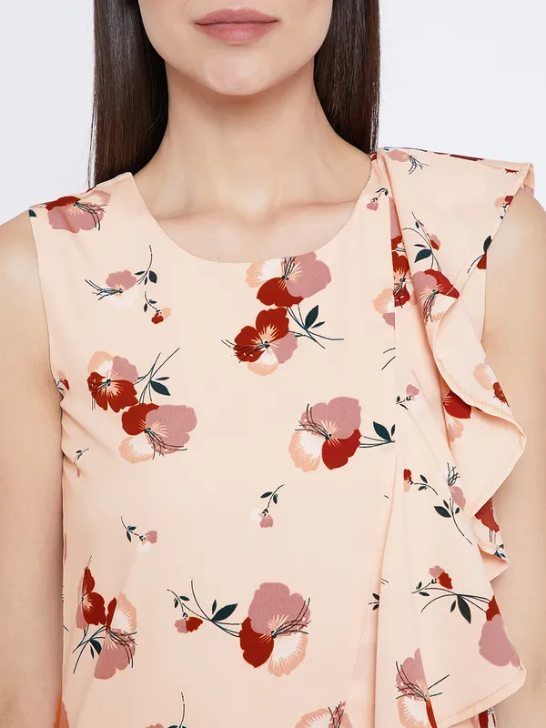 Peach_Western_Floral_Dress