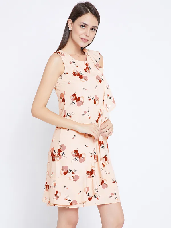 Peach_Western_Floral_Dress