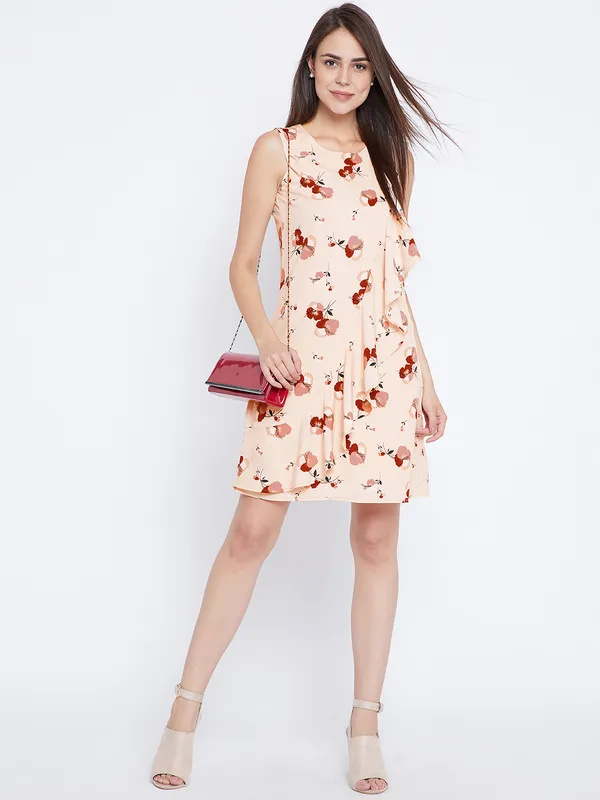 Peach_Western_Floral_Dress