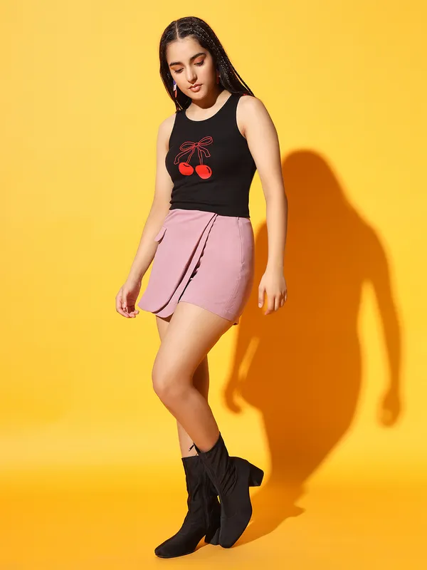 Zastraa_by_Kids_Sassy_&_Posh_Dusty_Pink_Girls_High_Waist_Crossover_Mini_Skort
