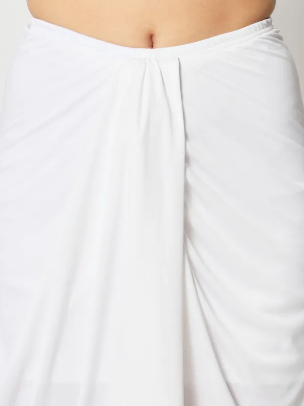 White_Polyester_Skirt_For_Women