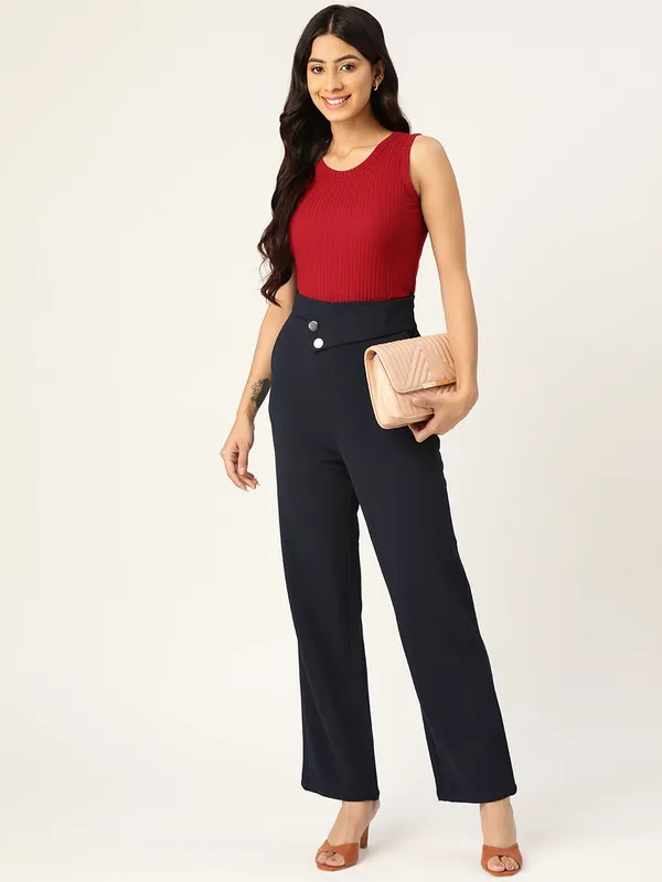 Zastraa_Women_Navy_Blue_Solid_Smart_High-Rise_Parallel_Trousers