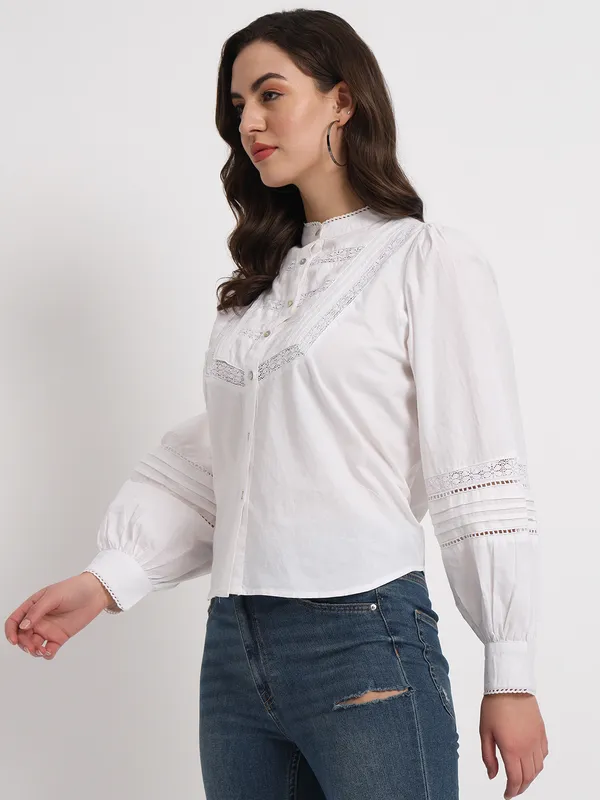 White_Pure_Cotton_Shirt_For_Women