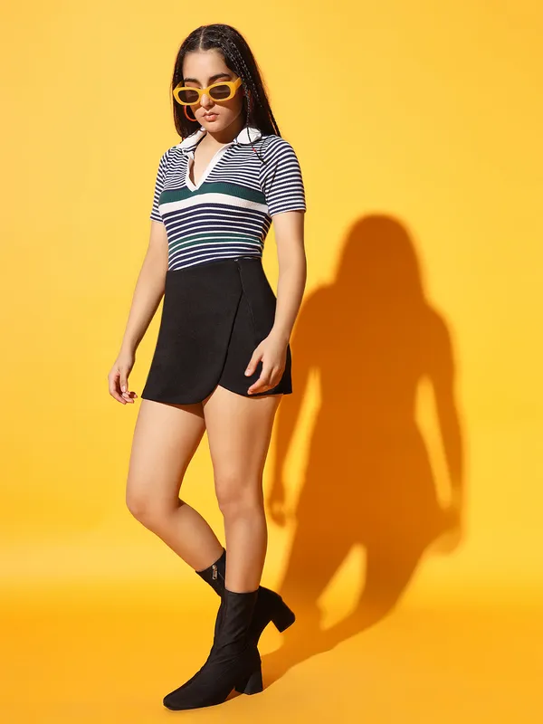 Zastraa_by_Kids_Sassy_&_Posh_Black_Mini-Length_Skorts