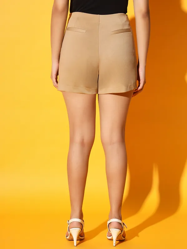 Zastraa_by_Kids_Sassy_&_Posh_Tan_Mini-Length_Skorts