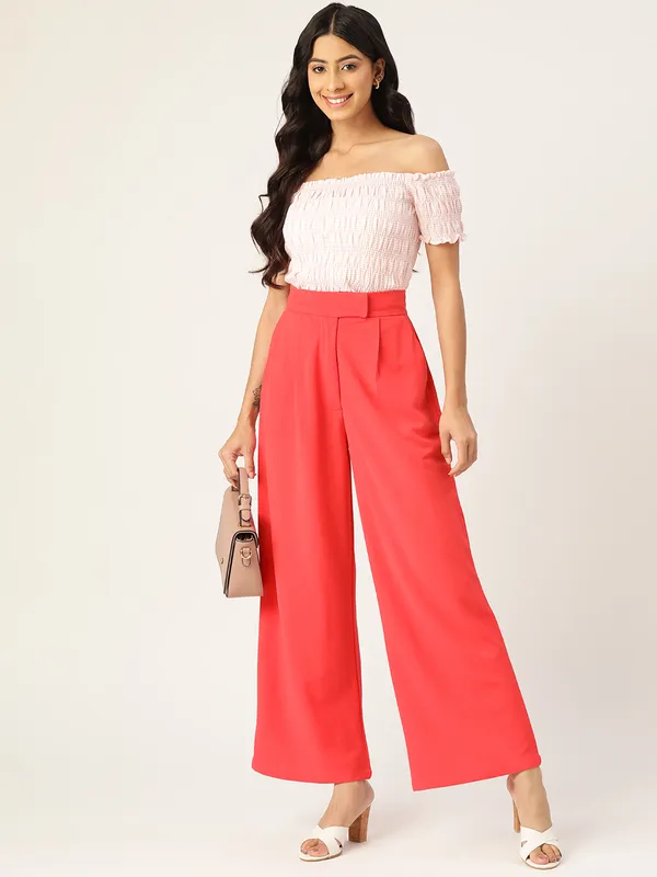 Zastraa_Women_Pink_Smart_High_Waist_Pleated_Culottes