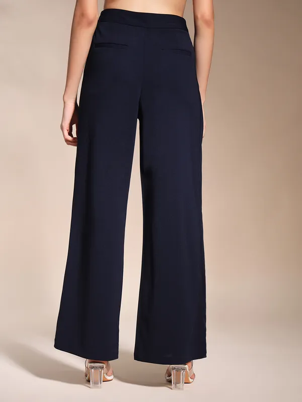 Zastraa_Wrap_Up_Navy_Blue_Wide_Leg_Korean_Pants