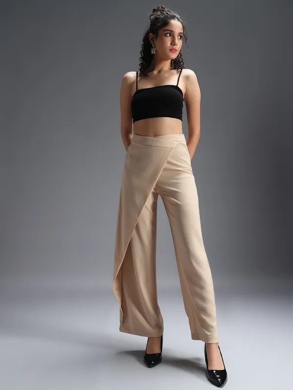 Zastraa_Wrap_Up_Beige_Wide_Leg_Korean_Pants