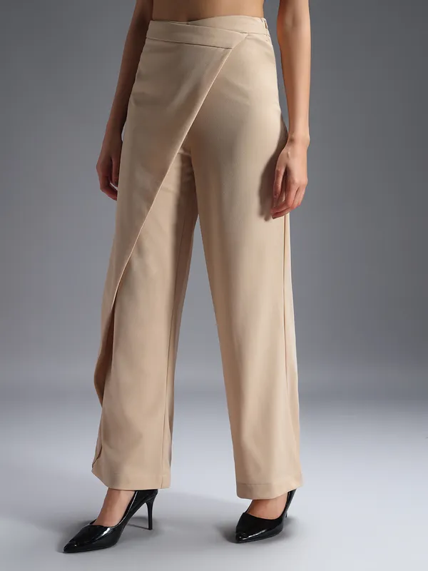 Zastraa_Wrap_Up_Beige_Wide_Leg_Korean_Pants