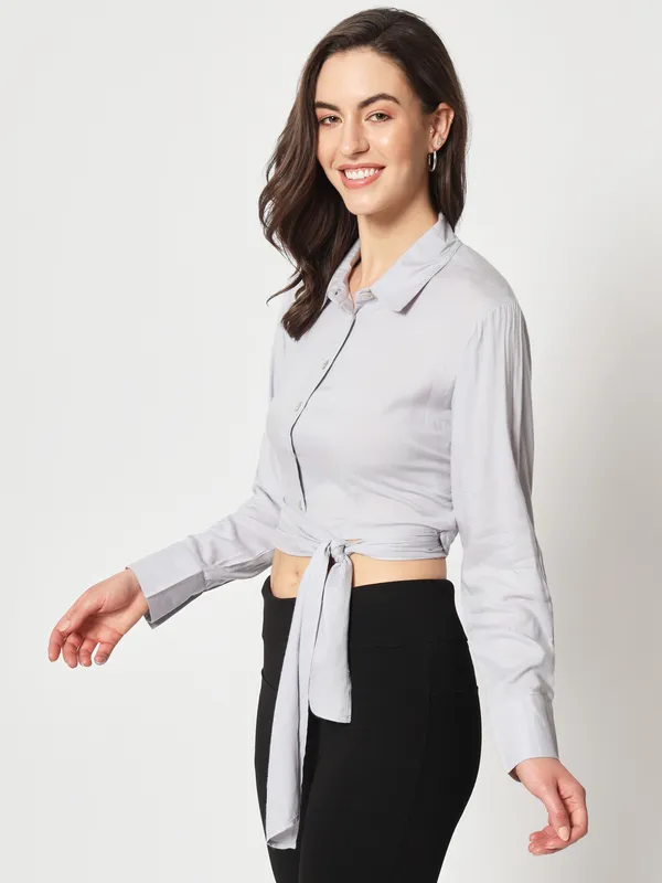 Zastraa_Modern_Slim_Fit_Waist_Tie-Up_Casual_Shirt