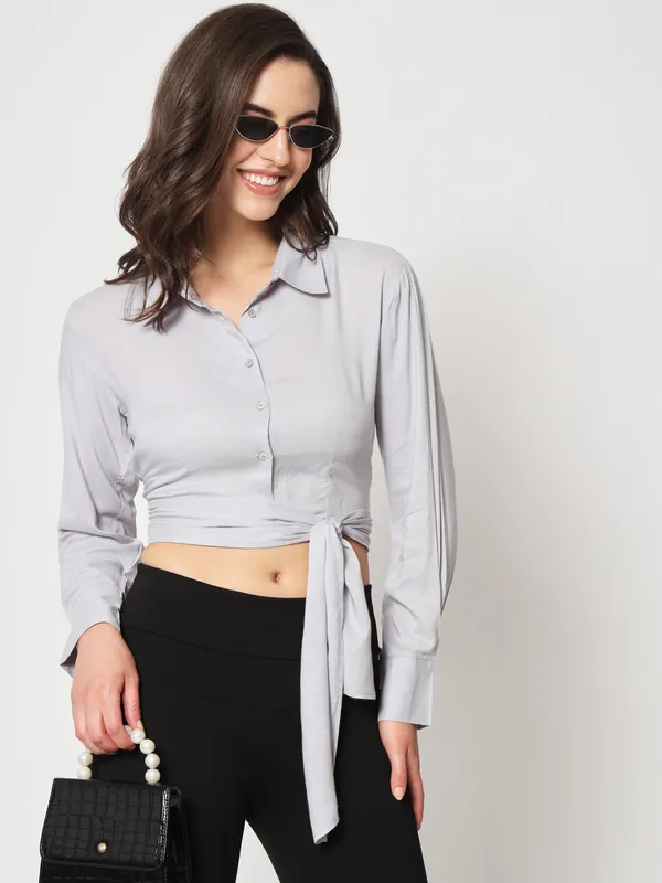 Zastraa_Modern_Slim_Fit_Waist_Tie-Up_Casual_Shirt