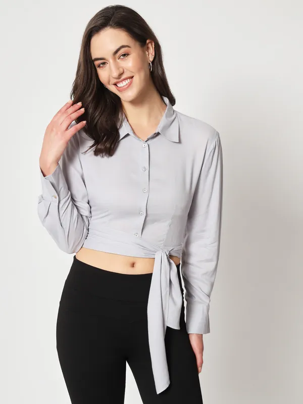 Zastraa_Modern_Slim_Fit_Waist_Tie-Up_Casual_Shirt