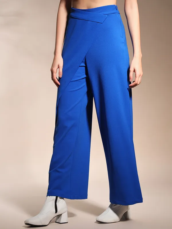 Zastraa_Wrap_Up_Royal_Blue_Wide_Leg_Korean_Pants