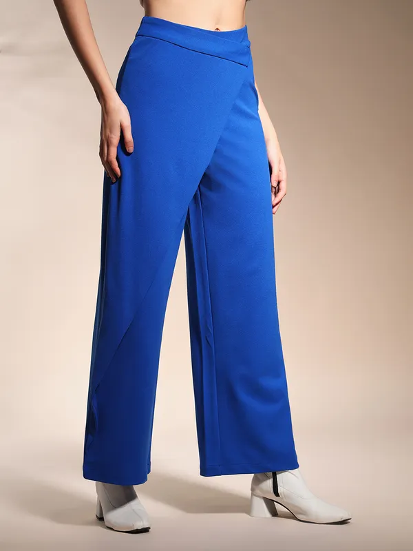 Zastraa_Wrap_Up_Royal_Blue_Wide_Leg_Korean_Pants