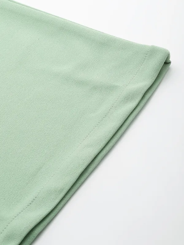 Zastraa_Women_Sea_Green_Smart_Flared_Pleated_Trousers