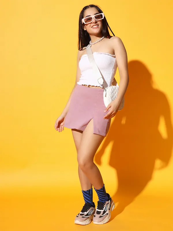 Zastraa_by_Kids_Sassy_&_Posh_Dusty_Pink_side_slit_scuba_mini_skorts