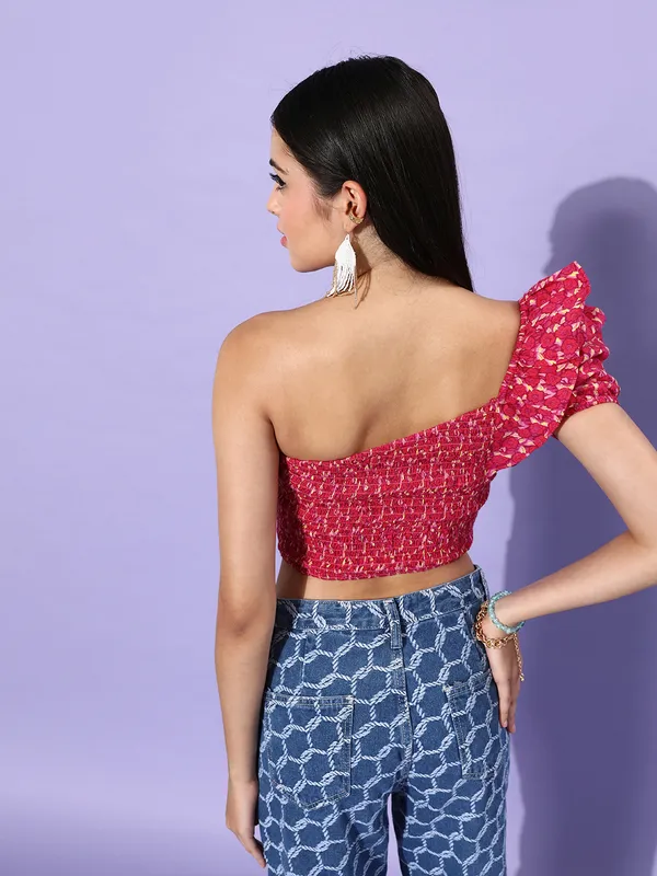 Floral_Printed_Puff_Sleeve_Crop_Top