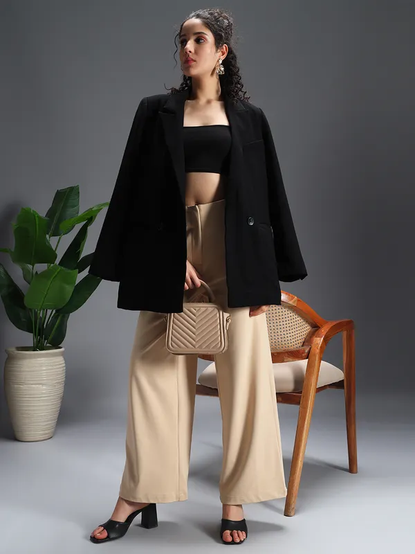 Zastraa_Beige_High_Waist_Culotte_Trouser