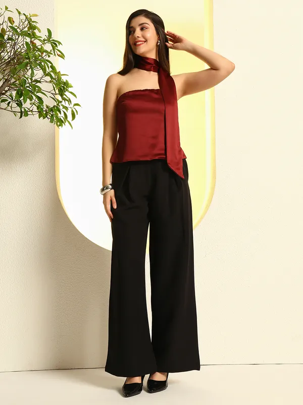 DRAPED_SATIN_TOP_WITH_SCARF
