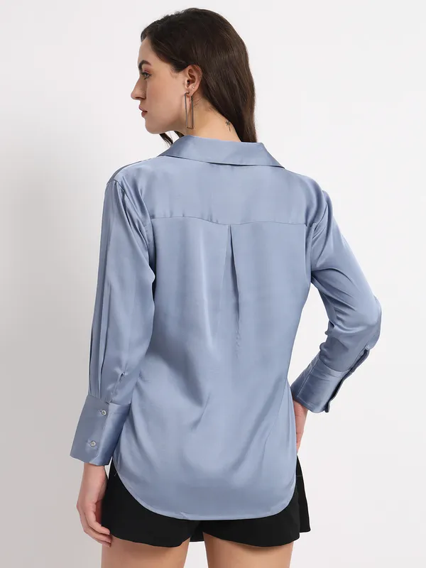 Light_Blue_Satin_Shirt_For_Women