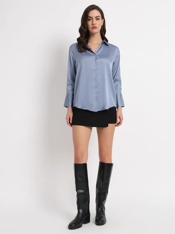 Light_Blue_Satin_Shirt_For_Women