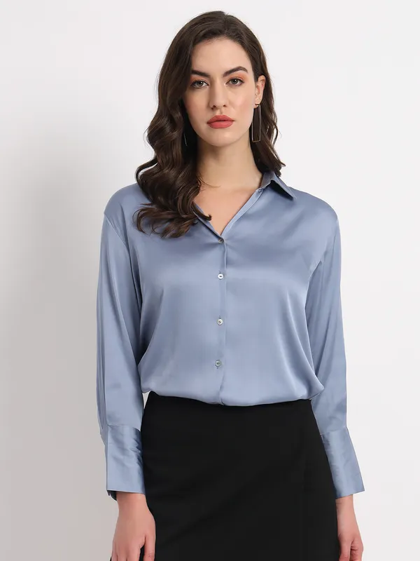 Light_Blue_Satin_Shirt_For_Women